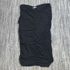 Hyfve Womens Size Medium Parachute Skirt Black Ruched Drawstring Waist‎